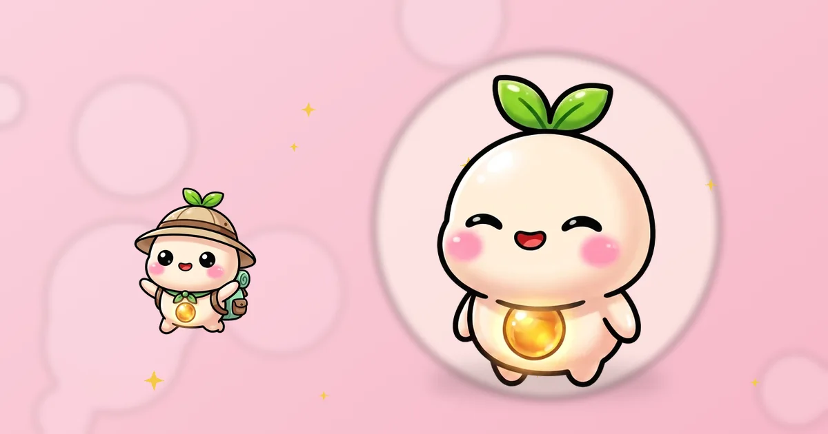 Kipetchi qui reçoit une caresse et un autre Kipetchi qui court les bras ouverts, sur fond rose doux
