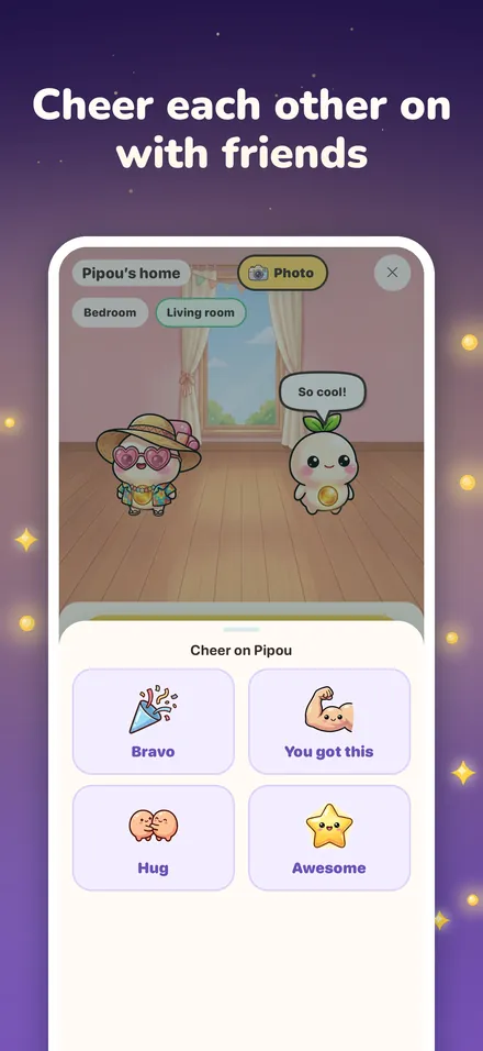 Cheer each other on with friends