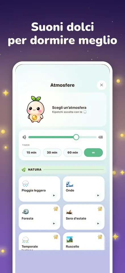 Suoni dolci per dormire meglio
