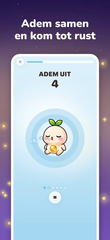 Adem samen en kom tot rust