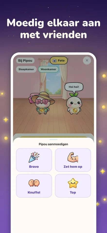 Moedig elkaar aan met vrienden