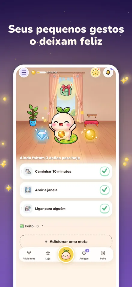 Seus pequenos gestos o deixam feliz