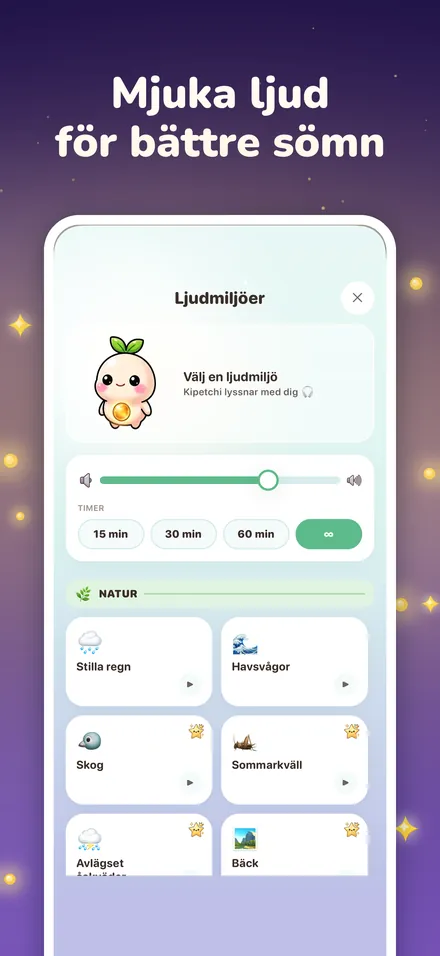 Mjuka ljud för bättre sömn